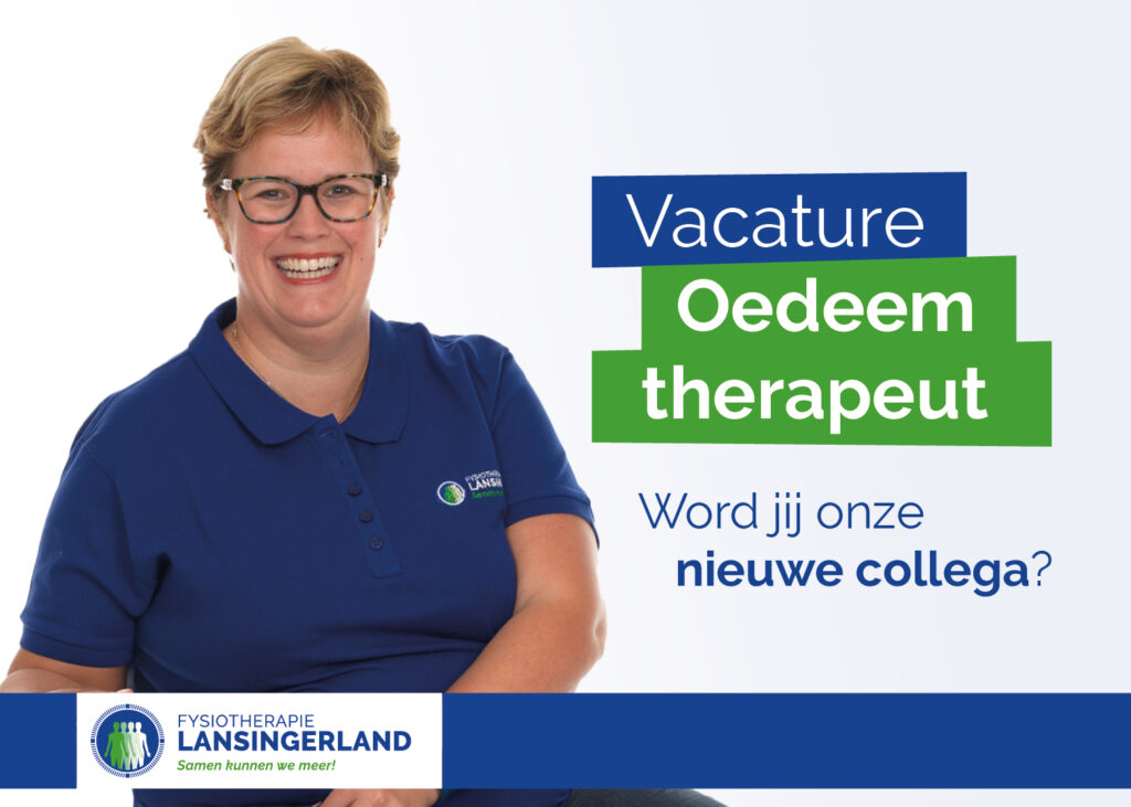 Voor: (Lymf)Oedeemtherapeut met een luisterend oor.